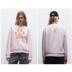 BLUZA "Mutlu" pastelowy róż